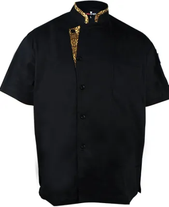 Batik Short Sleeve Chef Jacket Batik Short Sleeve Chef Jacket Black 1 01330141