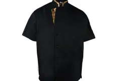 Batik Short Sleeve Chef Jacket Batik Short Sleeve Chef Jacket Black 1 01330141