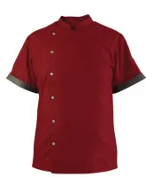 Summer Chef Jacket Summer Linen Chef Jacket Maroon