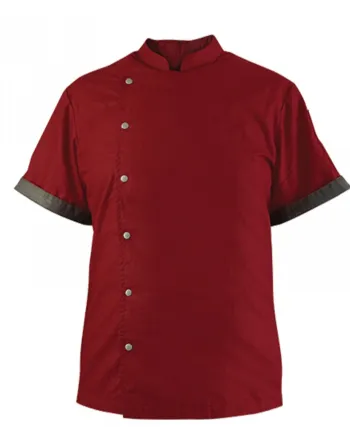 Summer Chef Jacket Summer Linen Chef Jacket Maroon 1 11330800_2