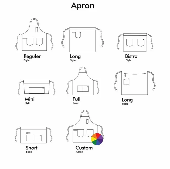 Aprons Kategori Produk Baju Chef, Apron Chef, Topi Chef MUCHEF