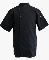 MALIBU SHORT SLEEVES CHEF JACKET MALIBU BLACK SHORT SLEEVES CHEF JACKET